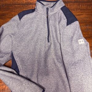 Under Armour Navy and Gray Patterned Pullover